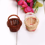 Maxbell 10x Small Rattan Weaving Flower Basket Decor Lightweight for Candies Picnic Coffee