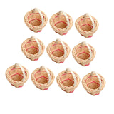 Maxbell 10x Small Rattan Weaving Flower Basket Decor Lightweight for Candies Picnic White