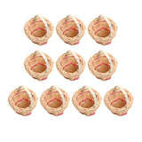 Maxbell 10x Small Rattan Weaving Flower Basket Decor Lightweight for Candies Picnic White