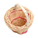 Maxbell 10x Small Rattan Weaving Flower Basket Decor Lightweight for Candies Picnic White