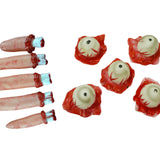 Maxbell 10 Pieces Severed Fingers Eyes Kit Ripped Out Eyeballs for Halloween Props