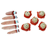 Maxbell 10 Pieces Severed Fingers Eyes Kit Ripped Out Eyeballs for Halloween Props