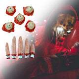 Maxbell 10 Pieces Severed Fingers Eyes Kit Ripped Out Eyeballs for Halloween Props