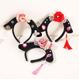 Maxbell Chinese Ancient Headband Headpiece Dress up for Carnival Cosplay Photo Props Tassels
