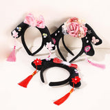 Maxbell Chinese Ancient Headband Headpiece Dress up for Carnival Cosplay Photo Props Tassels