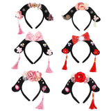 Maxbell Chinese Ancient Headband Headpiece Dress up for Carnival Cosplay Photo Props Tassels
