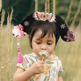 Maxbell Chinese Ancient Headband Headpiece Dress up for Carnival Cosplay Photo Props Tassels