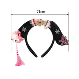 Maxbell Chinese Ancient Headband Headpiece Dress up for Carnival Cosplay Photo Props Tassels