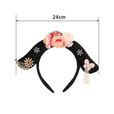Maxbell Chinese Ancient Headband Headpiece Dress up for Carnival Cosplay Photo Props Bead Tassels