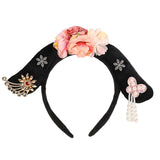 Maxbell Chinese Ancient Headband Headpiece Dress up for Carnival Cosplay Photo Props Bead Tassels