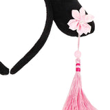 Maxbell Chinese Ancient Headband Headpiece Dress up for Carnival Cosplay Photo Props Pink Bowknot
