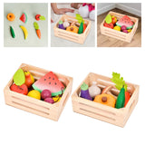 Maxbell Pretend Kitchen Toy Fruit & Vegetables for Game Birthday Preschool Age styleA