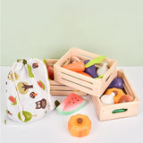 Maxbell Pretend Kitchen Toy Fruit & Vegetables for Game Birthday Preschool Age styleA