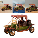 Maxbell Classic Car Model Wooden Decoration Gift Creative Craftwork for Desk Shop Medium Green