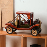 Maxbell Classic Car Model Wooden Decoration Gift Creative Craftwork for Desk Shop Medium Green
