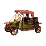 Maxbell Classic Car Model Wooden Decoration Gift Creative Craftwork for Desk Shop Medium Green