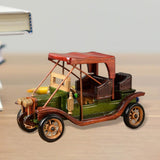 Maxbell Classic Car Model Wooden Decoration Gift Creative Craftwork for Desk Shop Medium Green