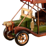 Maxbell Classic Car Model Wooden Decoration Gift Creative Craftwork for Desk Shop Medium Green