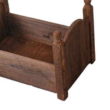 Maxbell Photo Props Wood Bed Photography Fittings Ornament Wooden for Studio Props Brown