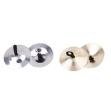 Maxbell 2 Pieces Finger Cymbal Brass Tribal Dancing Cymbal Instrument for Evening Golden