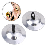 Maxbell 2 Pieces Finger Cymbal Brass Tribal Dancing Cymbal Instrument for Evening Silver