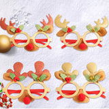 Maxbell Christmas Decoration Costume Eyeglasses Christmas Glasses for Holiday Favors Red Bells