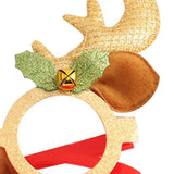 Maxbell Christmas Decoration Costume Eyeglasses Christmas Glasses for Holiday Favors Golden Antlers