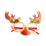 Maxbell Christmas Decoration Costume Eyeglasses Christmas Glasses for Holiday Favors Red Antlers