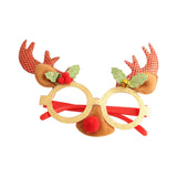 Maxbell Christmas Decoration Costume Eyeglasses Christmas Glasses for Holiday Favors Red Antlers