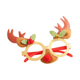 Maxbell Christmas Decoration Costume Eyeglasses Christmas Glasses for Holiday Favors Red Antlers