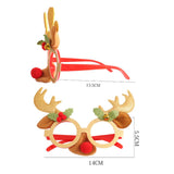 Maxbell Christmas Decoration Costume Eyeglasses Christmas Glasses for Holiday Favors Red Antlers