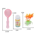 Maxbell Aquarium Fish Tank Decoration with Light Cartoon Play House For Home Blue