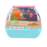 Maxbell Aquarium Fish Tank Decoration with Light Cartoon Play House For Home Blue