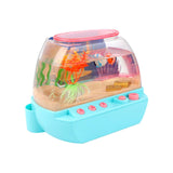 Maxbell Aquarium Fish Tank Decoration with Light Cartoon Play House For Home Blue