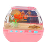 Maxbell Aquarium Fish Tank Decoration with Light Cartoon Play House For Home Pink