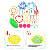 Maxbell Portable Bubble Maker Interactive Toy for Backyard Party Supplies Girls