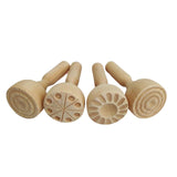 Maxbell 4x Traditional Wooden seal Molds Tools for Toddler Art Craft