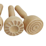 Maxbell 4x Traditional Wooden seal Molds Tools for Toddler Art Craft