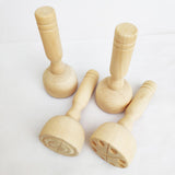Maxbell 4x Traditional Wooden seal Molds Tools for Toddler Art Craft