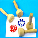 Maxbell 4x Traditional Wooden seal Molds Tools for Toddler Art Craft