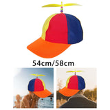 Maxbell Multicolor Rainbow Hat Rotating Funny Unstructured for Sports 54cm