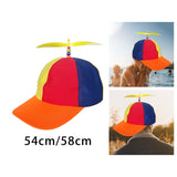 Maxbell Multicolor Rainbow Hat Rotating Funny Unstructured for Sports 54cm