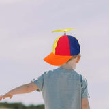 Maxbell Multicolor Rainbow Hat Rotating Funny Unstructured for Sports 54cm