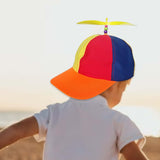 Maxbell Multicolor Rainbow Hat Rotating Funny Unstructured for Sports 54cm