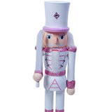 Maxbell Nutcrackers Figures Sparkle 30cm Wooden Unique for bedroom White cane