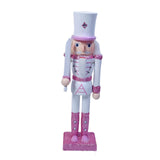 Maxbell Nutcrackers Figures Sparkle 30cm Wooden Unique for bedroom White cane