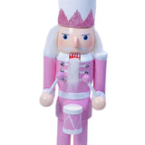 Maxbell Nutcrackers Figures Sparkle 30cm Wooden Unique for bedroom with drum