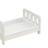 Maxbell Wooden Bed Photography Props Mini for Background Photos Girls Newborns White