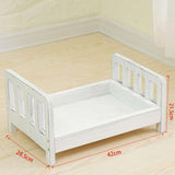 Maxbell Wooden Bed Photography Props Mini for Background Photos Girls Newborns White