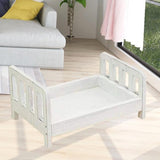 Maxbell Wooden Bed Photography Props Mini for Background Photos Girls Newborns White